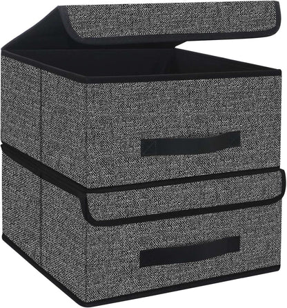 Non-Woven Foldable Storage Box Organizer with Lid - Utility Mart 